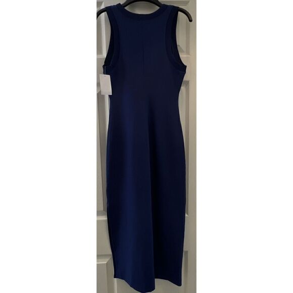 Nordstrom Signature Sz XXS/XS Navy Midi Dress Sodolite Blue $180 - Picture 5 of 11
